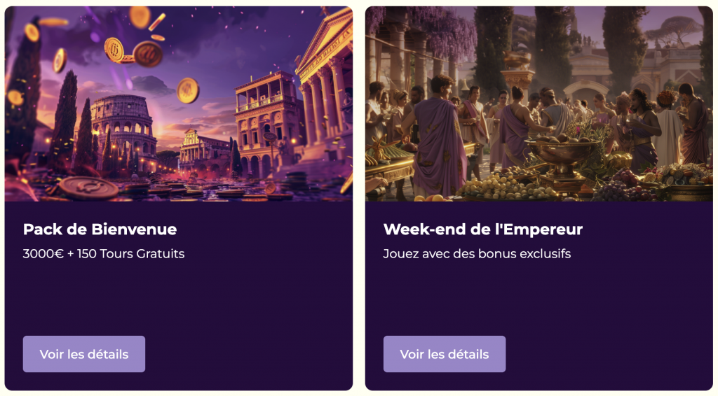 Bonus de bienvenue Julius Casino